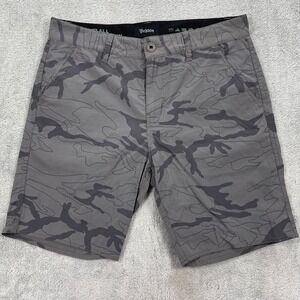Brixton Shorts Mens 34 Gray Camo All Terrain Hybrid Ripstop Stretch